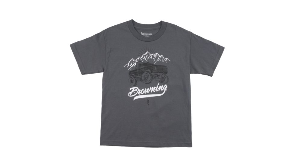 Browning Youth Adventure S,S Tee, Charcoal, Small A000229900102