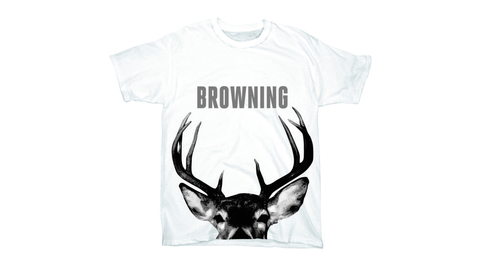 Youth Graphic Peeking Deer Short Sleeve T-Shirt, White