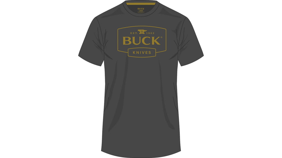 Buck Knives Logo T-Shirt Gray 3XL, BU14337