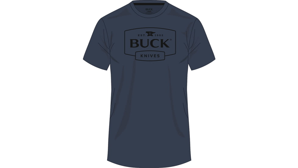 Buck Knives Logo T-Shirt Navy LG, BU14327