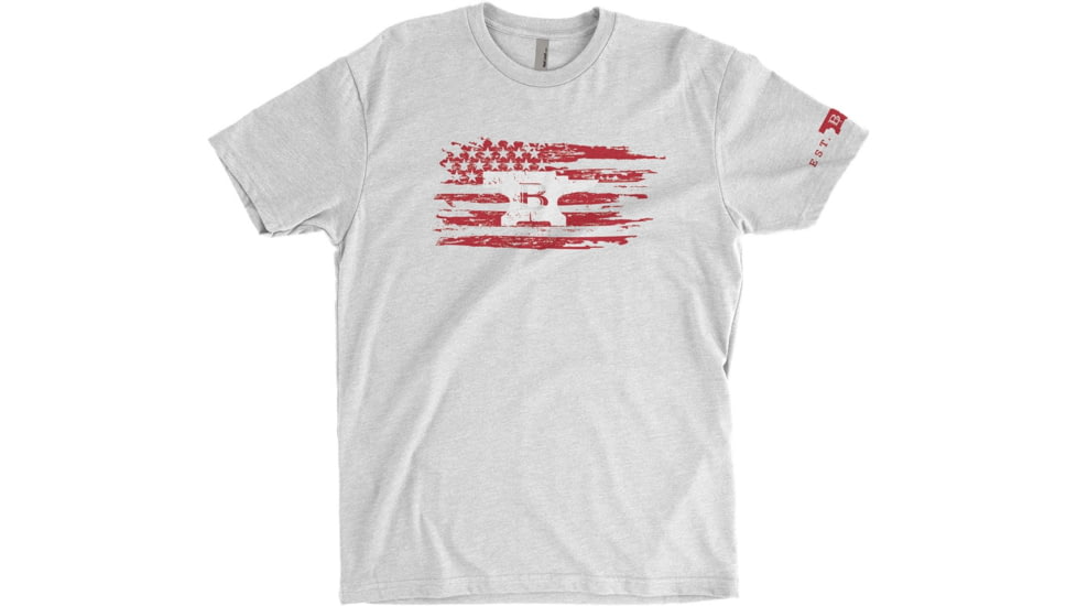 Buck Knives T Shirt Stars n Bars Anvil, Gray, 2XL, 11745
