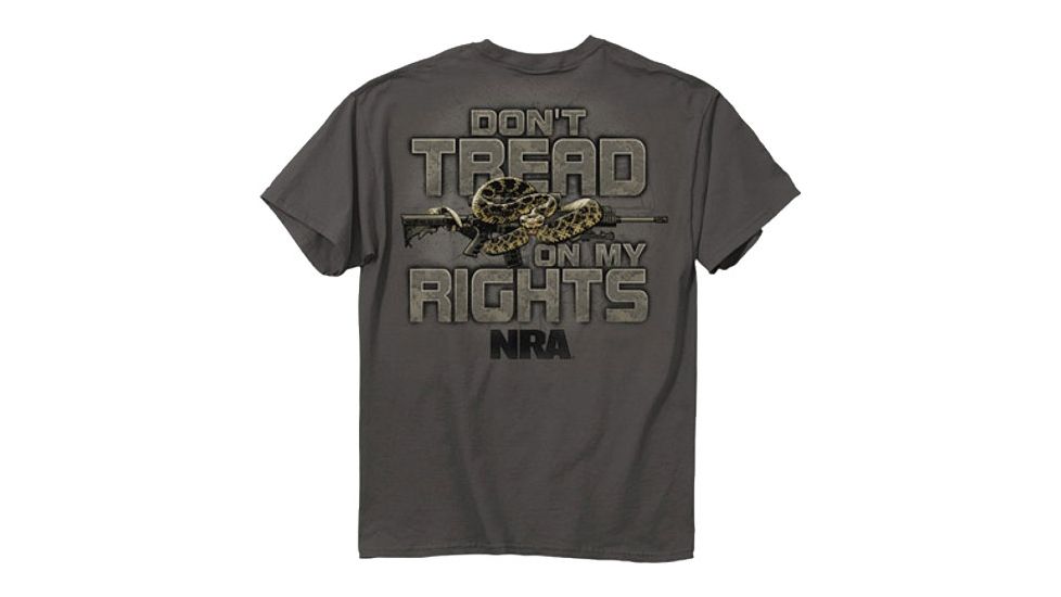 Buck Wear T-shirt Nra ''don't Tread'' Charcoal S-sleeve Xl