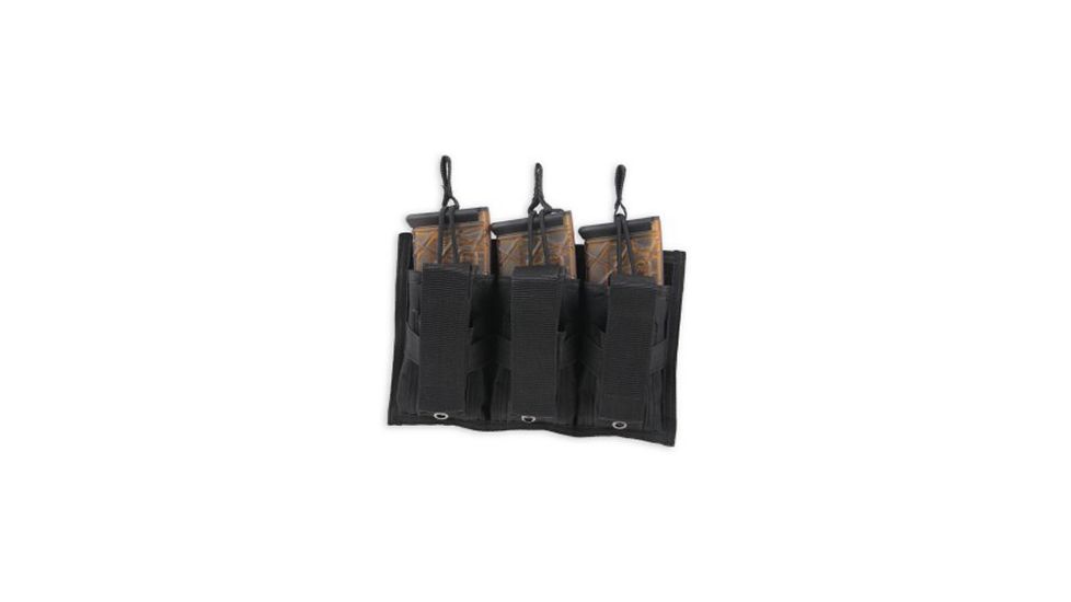 Bulldog Cases &amp; Vaults Colt Tri-Double Molle Mag Pouch, Black, Holds 3 MSR Mags + 3 Pistol Mags CLT-62