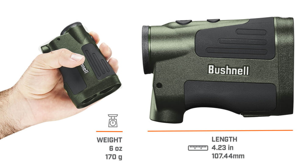 Bushnell 6x24 Prime 1500 Laser Rangefinder, Black/Green, LP1500SBL