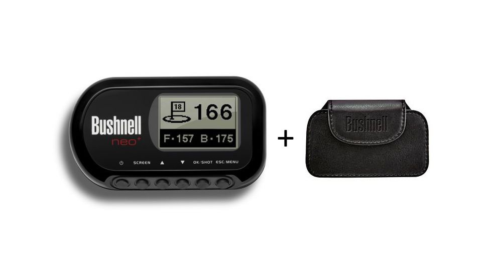 Bushnell Neo Plus Golf GPS Rangefinder, Black 368150 w/ Bushnell Neo Golf GPS Rangefinder Carry Case 367805