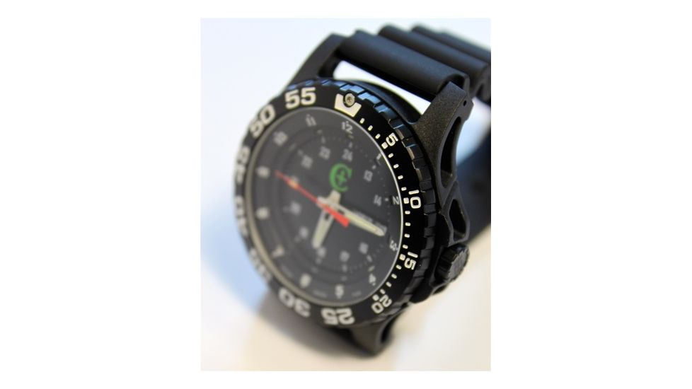 Cammenga Traser P6600 Tritium Military Watch w/Silicone Wrist Band,Black CAM6600 Silicone