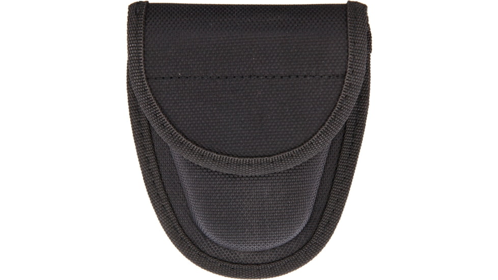 Carry All Handcuff Pouch with Black Nylon Construction with Belt Loop, Black Nylon Construction, Includes Belt Loop, Holds One Pair Of Standard Size Handcuffs, PO216