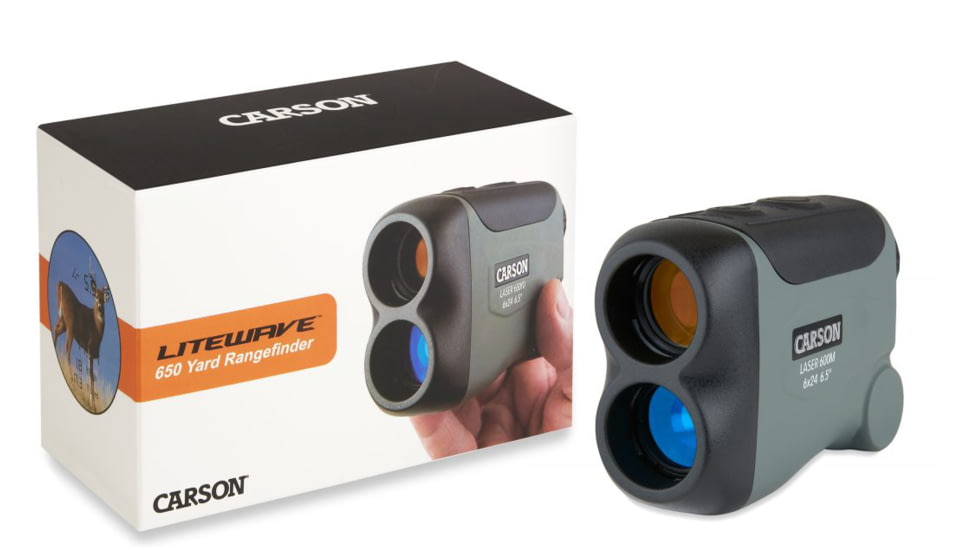 Carson LiteWave Laser Rangefinder, 650 yd, Gray, RF-650