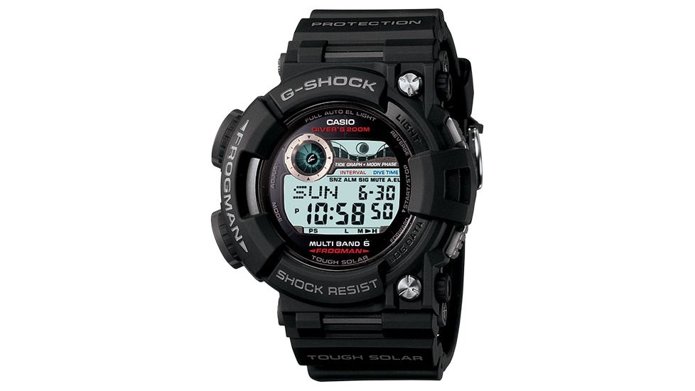 Casio Tactical Frogman Solar Power and Dive Timer Watch, Black GWF1000-1