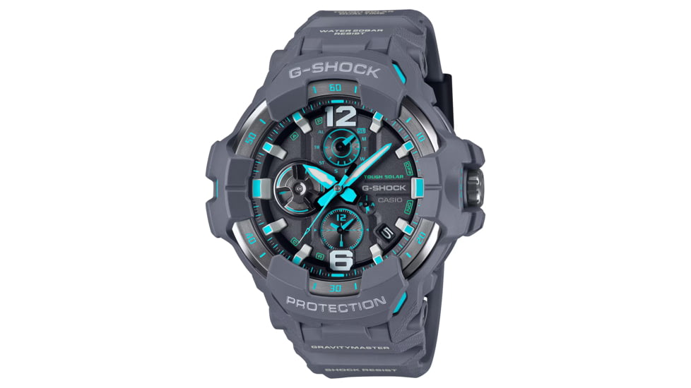 Casio G-Shock Gravity Master Men's Analog-Digital Watch, 55mm Case Diameter, Steel Bezel, Gray Bio-based Resin Band, GR-B300-8A2CR, GR-B300-8A2CR