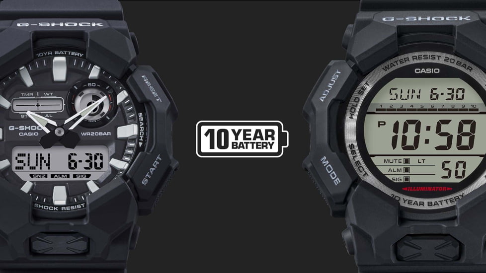 Casio G-Shock Mens Digital Movement Watch, 52 mm Case Diameter, Resin, Black, Bio-based Resin, GD-010-1A1CR