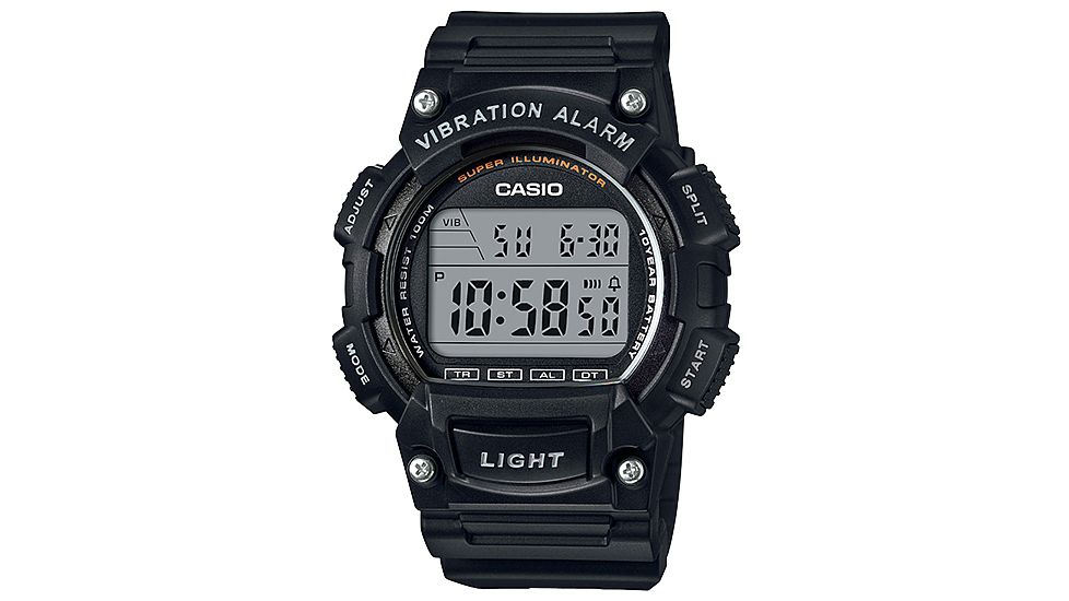 Casio Outdoor Mens Digital LED Watch, Black, 10yr Battery, W736H-1AV