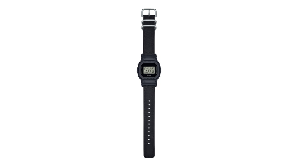 Casio Tactical G-Shock Classic All Black Design Watch w/ECO-Friendly Cordura Nylon Strap - Mens, One Size, DW-5600BCE-1CR
