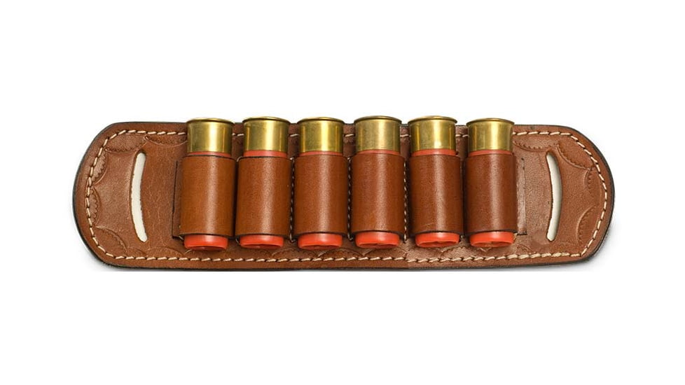 Cebeci Arms Holster Leather Shot Shell Slide Open Bottom 6 Shells, Tan 41327