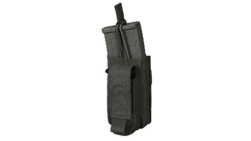 Chase Tactical Single Kangaroo Mag Pouch, 5.56/Pistol, Black, One Size, NSN NONE, CT-20K5PMP1-BK