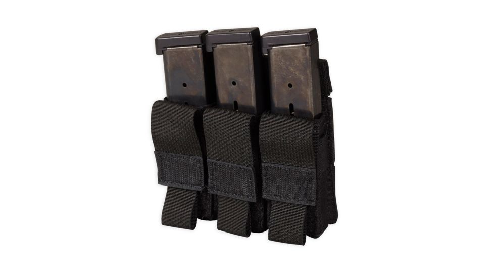 Chase Tactical Triple Pistol Mag Pouch, Black, One Size, NSN NONE, CT-20PMP3-BK