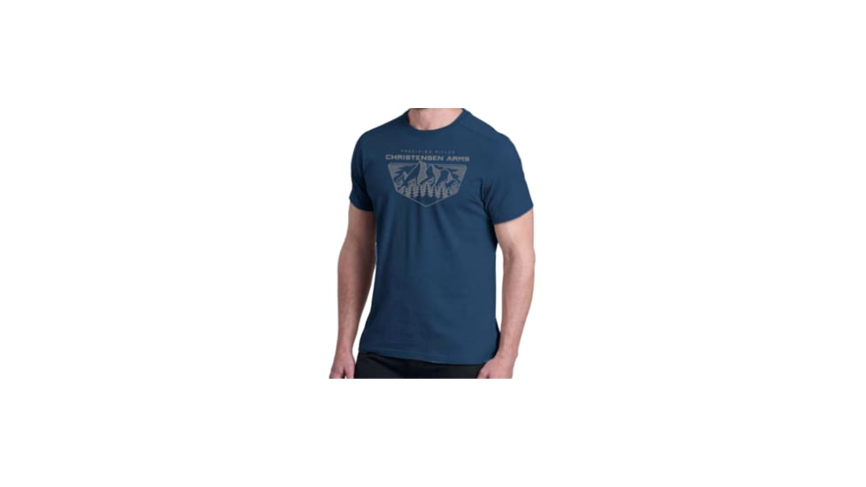 Christensen Arms Mountain Line Art Shield SS Tee - Mens, Classic Navy, 4X, 730-CA055-40-00-400-08