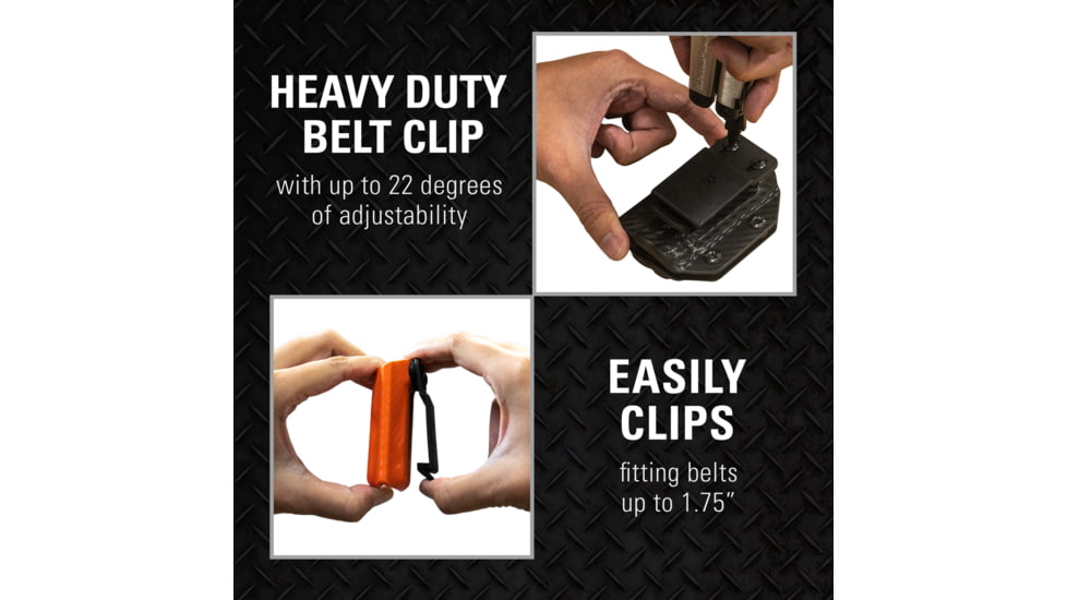 Clip &amp; Carry Kydex Sheath for the Buck 110/112 Folding Knife, Black, BUCK110-112-BLK