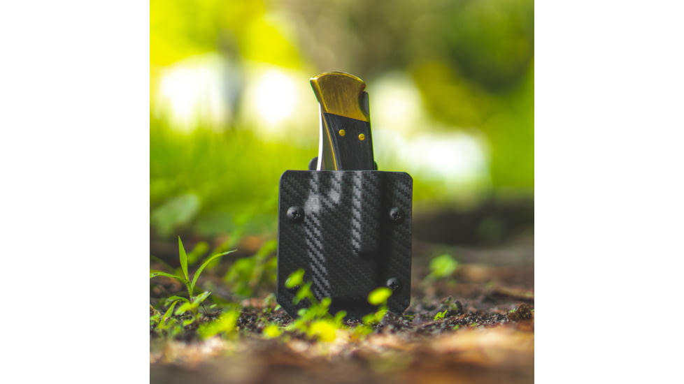 Clip &amp; Carry Kydex Sheath for the Buck 110/112 Folding Knife, Carbon Fiber Black, BUCK110-112-CF-BLK