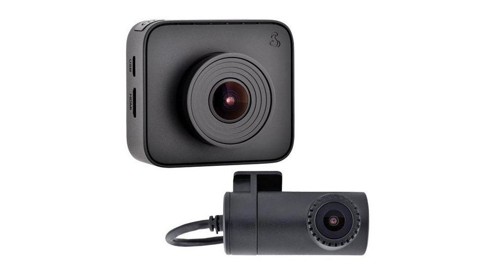 Cobra Dual View Dash Cam w/ Driver Alert System, Black, DASH2216D
