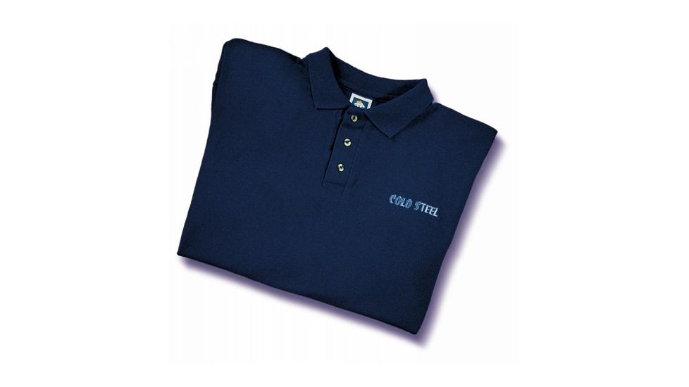 Cold Steel Embroidered Polo Shirt, Navy, Medium, CS-TPB1