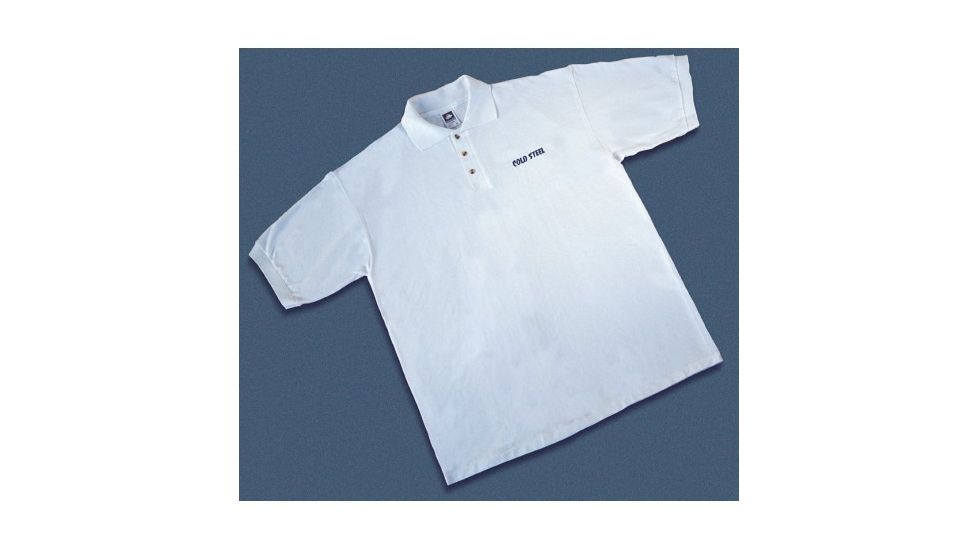 Cold Steel Embroidered Polo Shirt, White, Extra Large, CS-TPW3