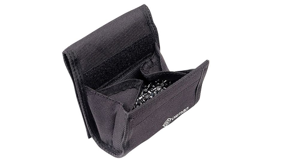 Crosman Airgun Ammo Pouch w/ Soft Lining and Velcro Closure - Holds up to 500 Pellets, Black 529
