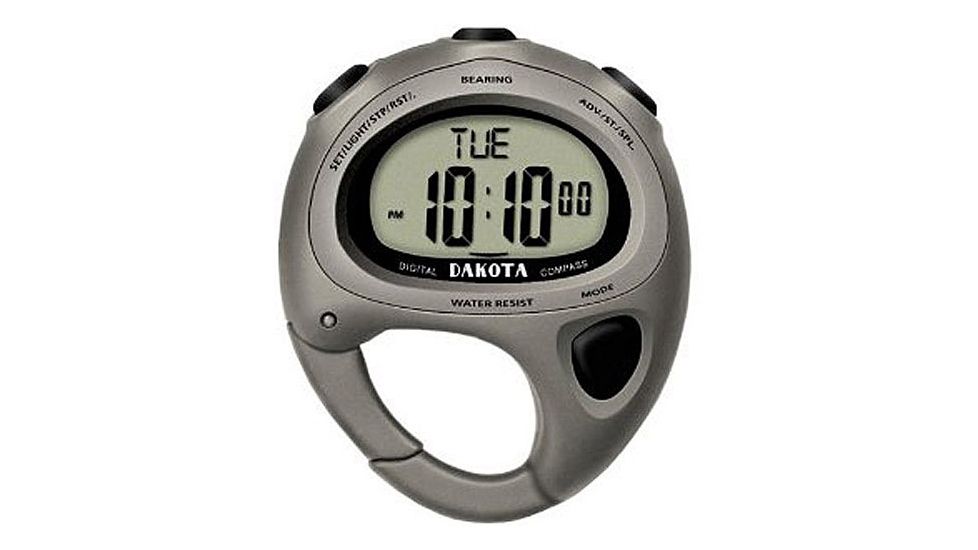 Dakota Watches Digital Compass Clip, Titanium Color Finish 4070-7