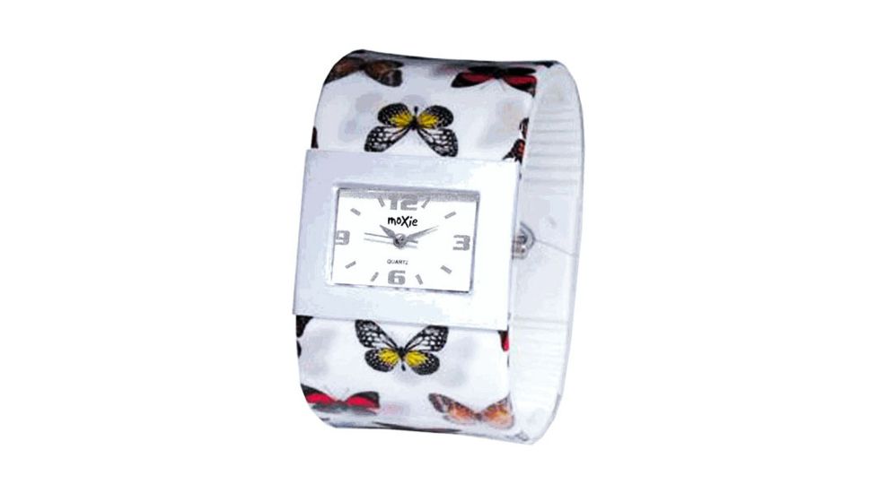 Dakota Watches Fashion Cuff, White Dial, Butterfly Cuff 2934-9