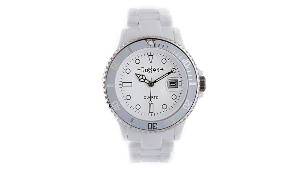 Dakota Watches Fusion Color Link, White Dial &amp; Plastic Link Band 5542-6