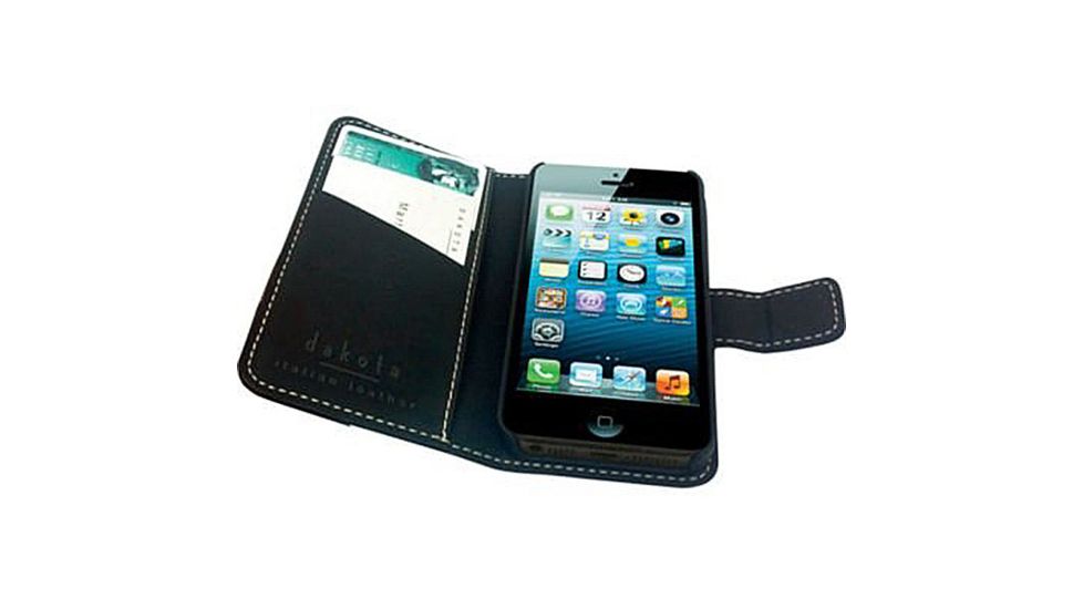 Dakota Watches iPhone 5 Crazy Horse Leather, Black Italian Leather, NO 6465-9