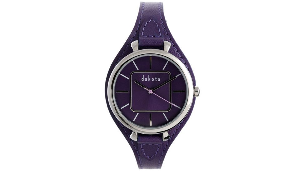 Dakota Watches Midsize Colorful Leather, Purple Dial, Purple Leather Band 3029-1