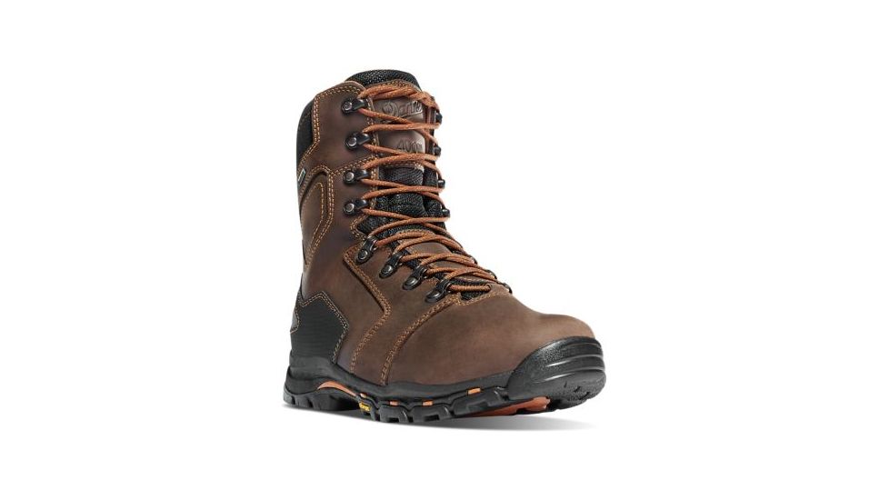 Danner Vicious 8in 400G Insulation Non-Metallic Toe Boots, Brown, 13EE, 13874-13EE