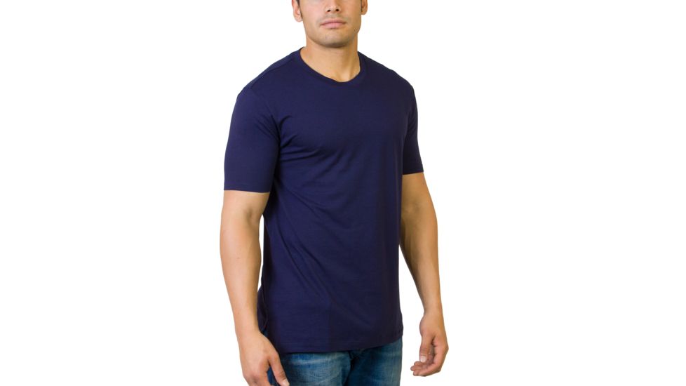 Short Sleeve Crew Neck T-Shirt, Navy, Large