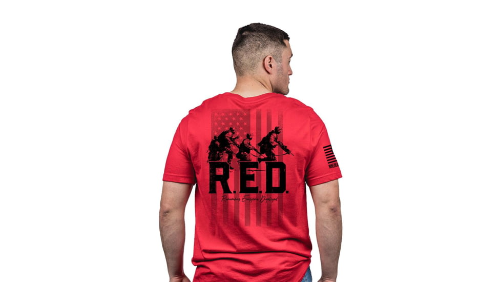 Nine Line Remember Everyone Deployed Short Sleeve Shirt Red 3XL E5584A6B, NVPCREDTSREDXL
