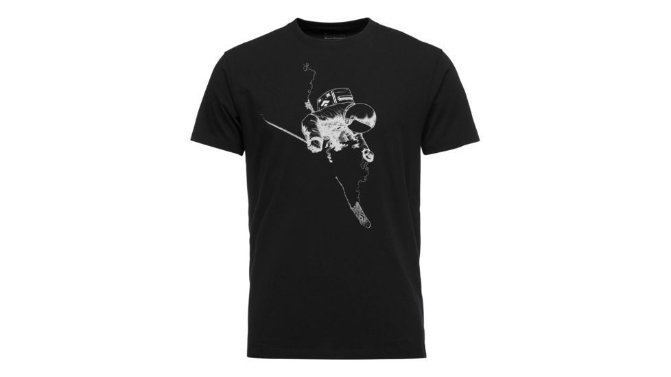 Demo, Black Diamond M Ss Faceshot Tee - Mens, Black-White, Medium, AP7300449086MED1