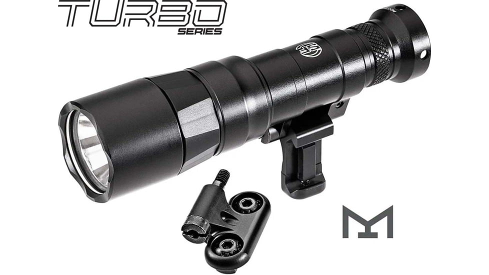 SureFire M340DFT-PRO Turbo Series 18350/123A High Candela 3-Volt Dual Fuel Scout Pro LED Weapon Light, 123A, 550 Lumens, Black, M340DFT-BK-PRO