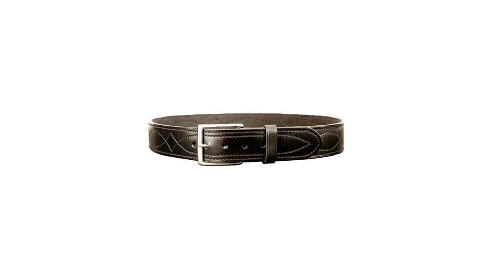 DeSantis 1 1/2in. Fancy Stitched Lined Leather Belt, Lined, Black, 34, B27BP34Z0