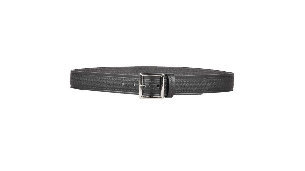 DeSantis Econoline 1.5in Backetweave Garrison Belt, Nickel Buckle, Black, 60, E23BL60Z1