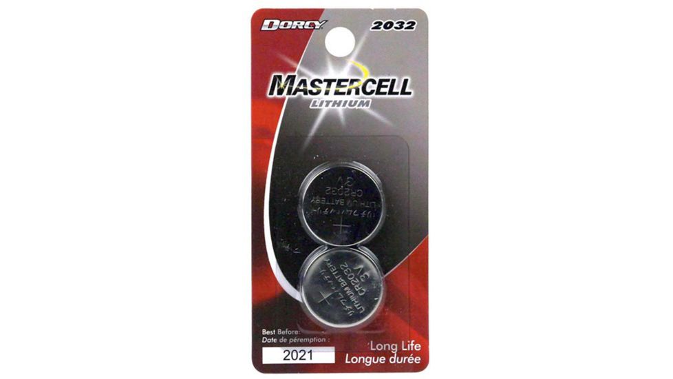 Dorcy Mastercell Size 2032 Lithium Coin Cell Batteries, 2-Pack, NA battery, 41-4102