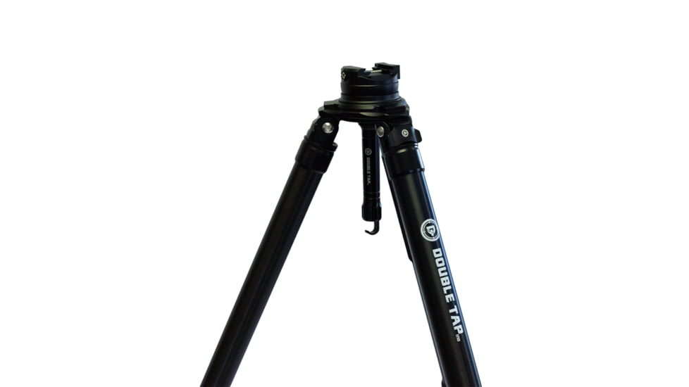 Double Tap Industries Stronghold Aluminum Shooting Tripod w/Leveling Head, Black, TRI-A-002L