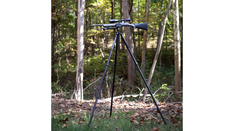 Double Tap Industries Stronghold Lite Aluminum Tripod w/Adjustable Height + Saddle Clamp, Black, 36mm, TRI-A-001A