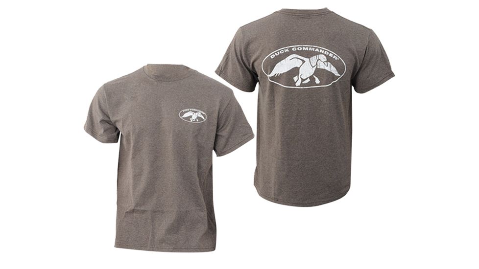 Duck Commander DCSHIRTCWL White Logo Charcoal T-Shirt XL Cotton