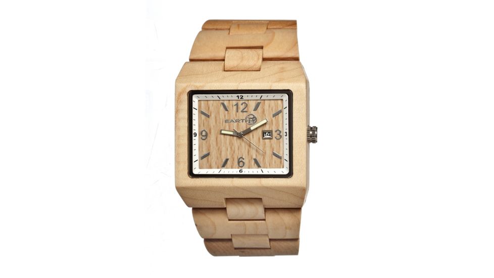 Earth Rhizomes Wooden Unisex Watch, Khaki/Tan ETHEW1201