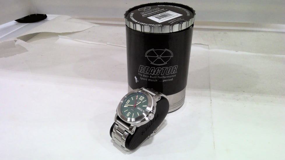 EDEMO REACTOR Fermi Men's Watch, Stainless Steel Case and Bracelet, Matte Clay Green Dial, Medium, 48009, EDEMO1