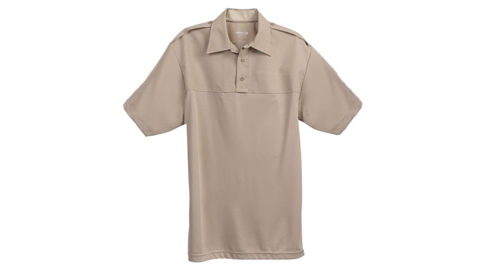Elbeco Mens Tan, Uv1 Undervest Short Sleeve Shirt - UVS114-L