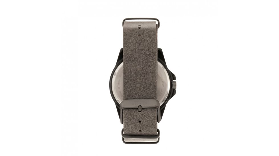 Elevon Dumont Leather-Band Watch, Black/Gray, ELE108-5