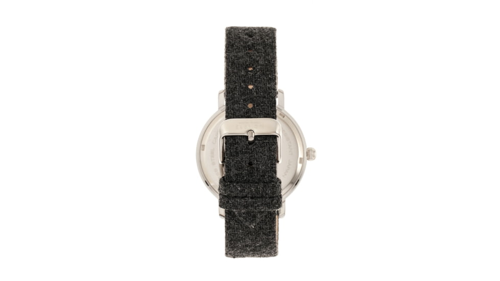 Elevon Northrop Leather-Band Watch, Charcoal/Navy, ELE110-6