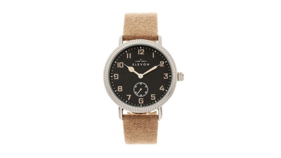 Elevon Northrop Leather-Band Watch, Tan/Black, ELE110-4