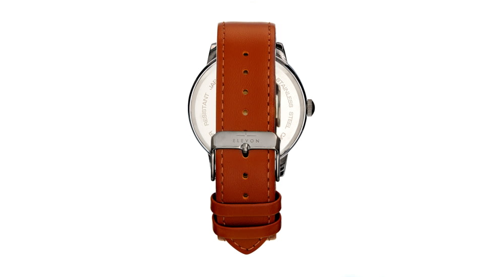 Elevon Gauge Leather-Band Watch - Mens, Black/Light Brown, One Size, ELE122-6